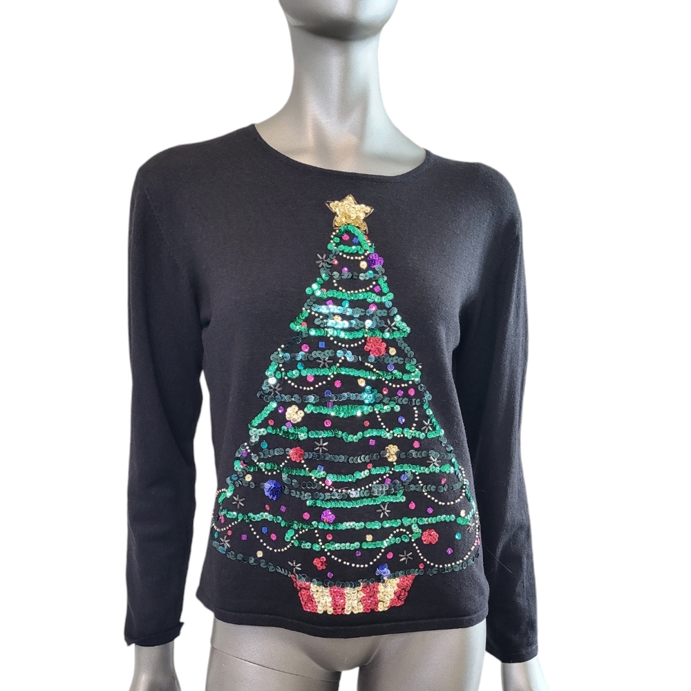 Christmas Sweater by Heirloom Collections - Size Petite Large - 12